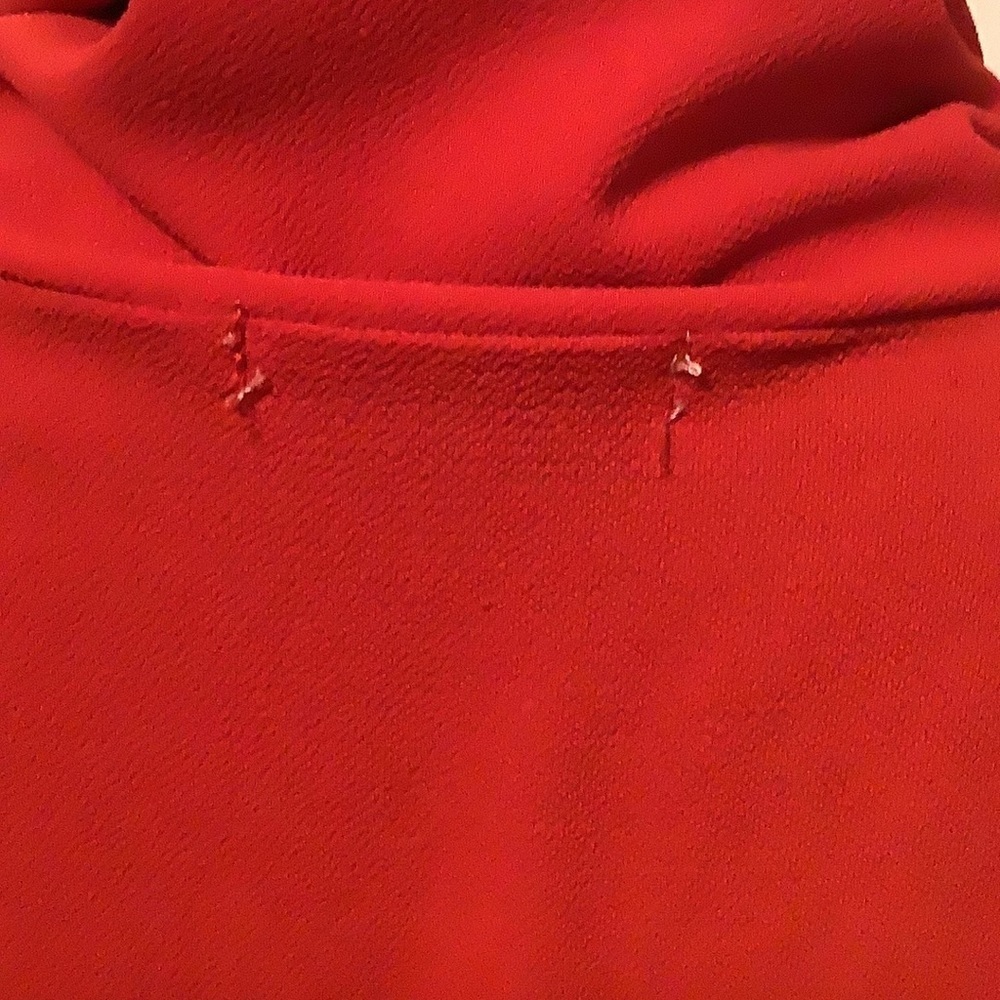 MissLook Women’s 3XL red long sleeves lagen relax boho button front baggy top - Picture 4 of 13